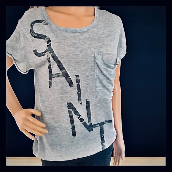 HauteHippie Saint/Sinner Camo T-shirt - Picture 14 of 14